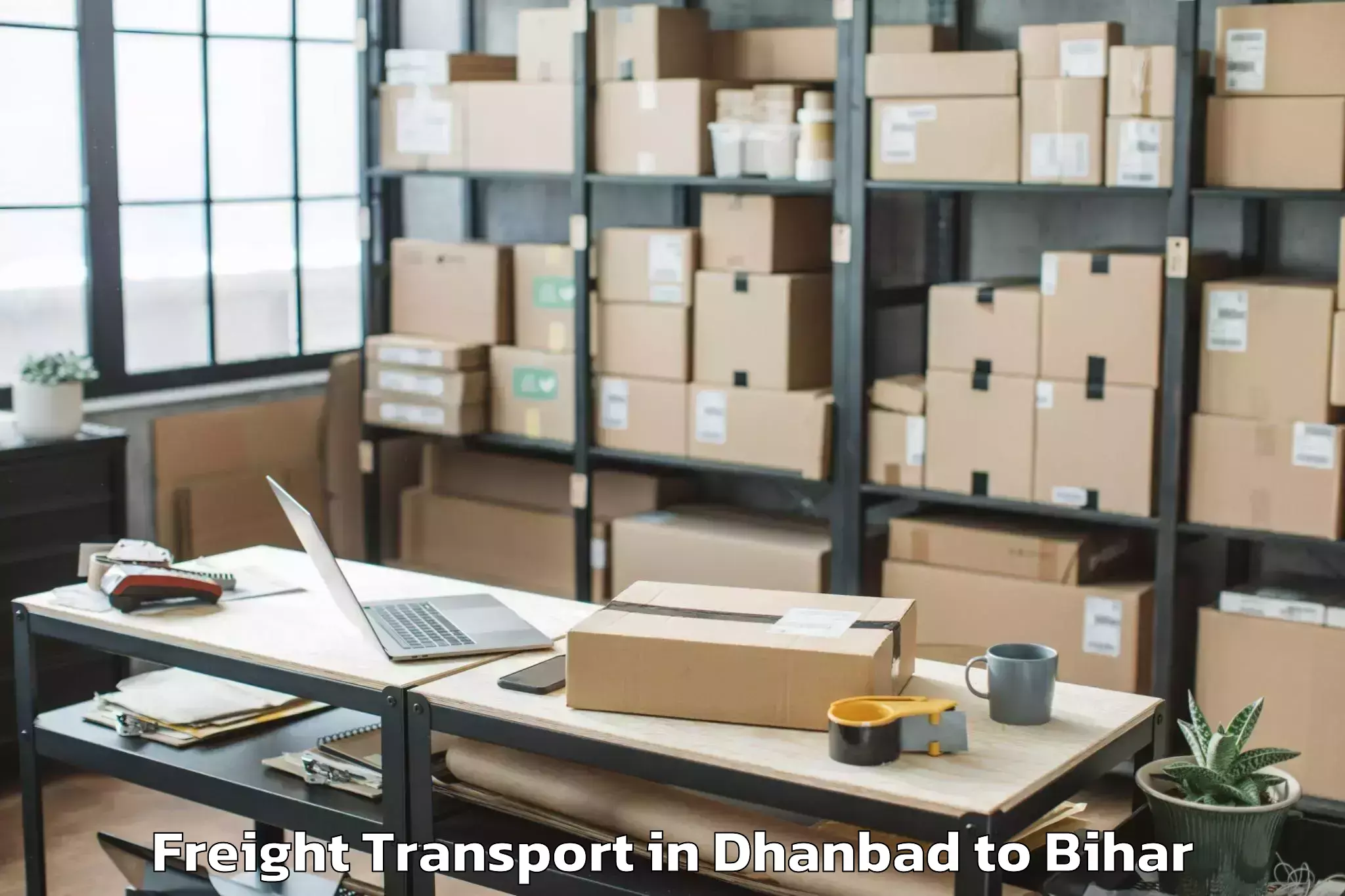 Professional Dhanbad to Lauriya Freight Transport